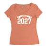 class of 2027 novelty high school elementary Women's Triblend Scoop T-shirt