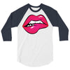 sexy lip biting 3/4 Sleeve Shirt