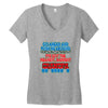 push me around grandpa Women's V-Neck T-Shirt