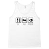 eat sleep snowboard mens black snowboarding t shirt wow Tank Top