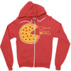 pizza pie chart Zipper Hoodie