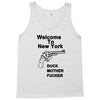 welcome to new york duck mother fucker black t shirt Tank Top