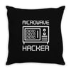 microwave hacker Throw Pillow