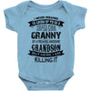 Super Cool Granny Of A Freaking Awesome Grandson Baby Onesie