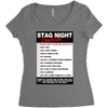 funny stag night checklist, ideal gift, christmas present Women's Triblend Scoop T-shirt