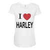 i love harley Maternity Scoop Neck T-shirt