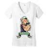 go vegan 5 Women's V-Neck T-Shirt