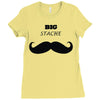 big stache Ladies Fitted T-Shirt