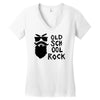 old school rock Women's V-Neck T-Shirt