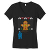 cookie monster gingerbread man ugly christmas sweater Women's V-Neck T-Shirt