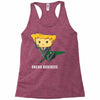 what's in his briefqueso Racerback Tank