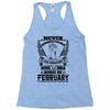 Never Underestimate Dog Rescuer Who Was Born February Racerback Tank