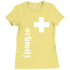 fan, swiss cross, switzerland, new Ladies Fitted T-Shirt