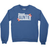 blessed aunitie with flower white color Crewneck Sweatshirt