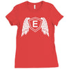 letter e with wings Ladies Fitted T-Shirt