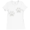 dog paws set of 2 Ladies Fitted T-Shirt