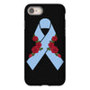 stomach cancer ribbon and rose iPhone 8 Case