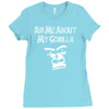 men's ask me about my gorilla Ladies Fitted T-Shirt
