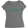 evolution of turtles Women's Triblend Scoop T-shirt