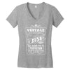 Vintage Aged To Perfection 1958 Women's V-Neck T-Shirt