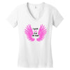 i wear pink for my mom Women's V-Neck T-Shirt