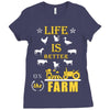 life is better1 Ladies Fitted T-Shirt
