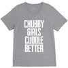 chubby girls cuddle better V-Neck Tee