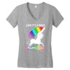look it's a magical fck unicorn funny Women's V-Neck T-Shirt
