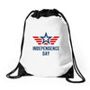 independence day Drawstring Bags