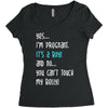 Yes...I'm Pregnant.It's a Boy! And No...You Can't Touch My Belly! Women's Triblend Scoop T-shirt