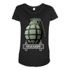 hand grenade military army Maternity Scoop Neck T-shirt