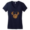 Minnie Mouse Leopard Women's V-Neck T-Shirt