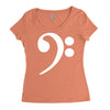 bass cleff funny Women's Triblend Scoop T-shirt