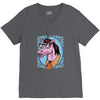 unicorn nerd graphic V-Neck Tee