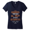 grandpa the man the myth best grandpa ever Women's V-Neck T-Shirt