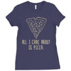 all i care about is pizza Ladies Fitted T-Shirt