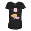 ice cream ghost Maternity Scoop Neck T-shirt