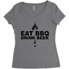 eat bbq drink beer Women's Triblend Scoop T-shirt