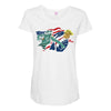 nasty woman vs trump Maternity Scoop Neck T-shirt