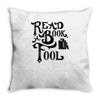 read a book, fool Throw Pillow