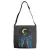 moon visitor Adjustable Strap Totes