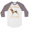 my boxer is my world 3/4 Sleeve Shirt