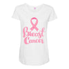breast cancer pink ribbon Maternity Scoop Neck T-shirt