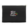holly jolly christmas Accessory Pouches