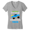 monster truck shirt for boys toddlers Women's V-Neck T-Shirt