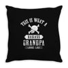 This Is What A Bad Ass Grandpa Looks Like Throw Pillow