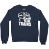 i like trains Crewneck Sweatshirt