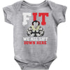 we all lift down here Baby Bodysuit