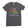 baseball game on short Ladies Fitted T-Shirt
