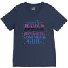 don't be jealous just because i'm a super cute november girl V-Neck Tee